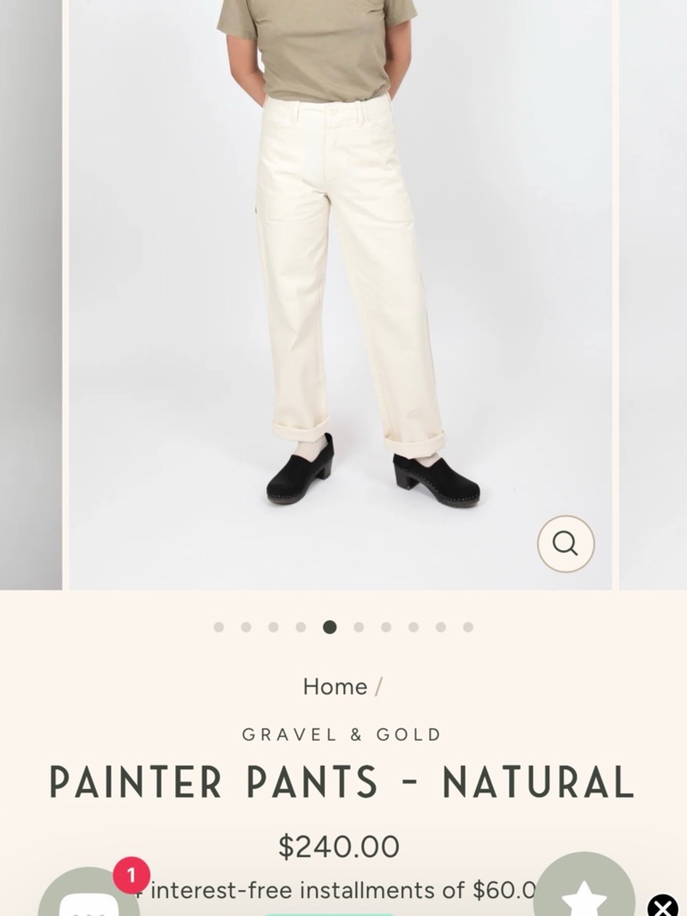 Painter Straight-Leg Jeans in Natural